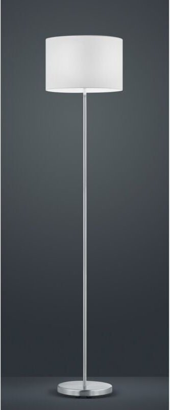 Iperbriko - Stehlampe Hotel Lampenschirm Stoff Nickel Weiß Ø35 cm Trio Lighting