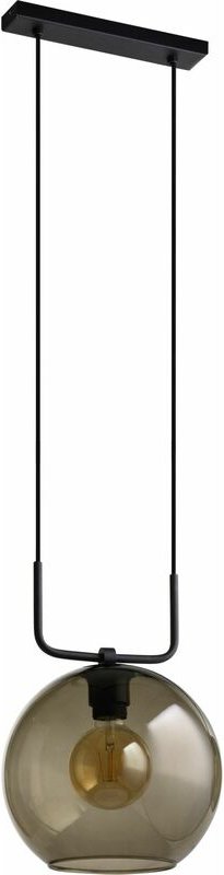 Hängeleuchte Schwarz Glas Monaco