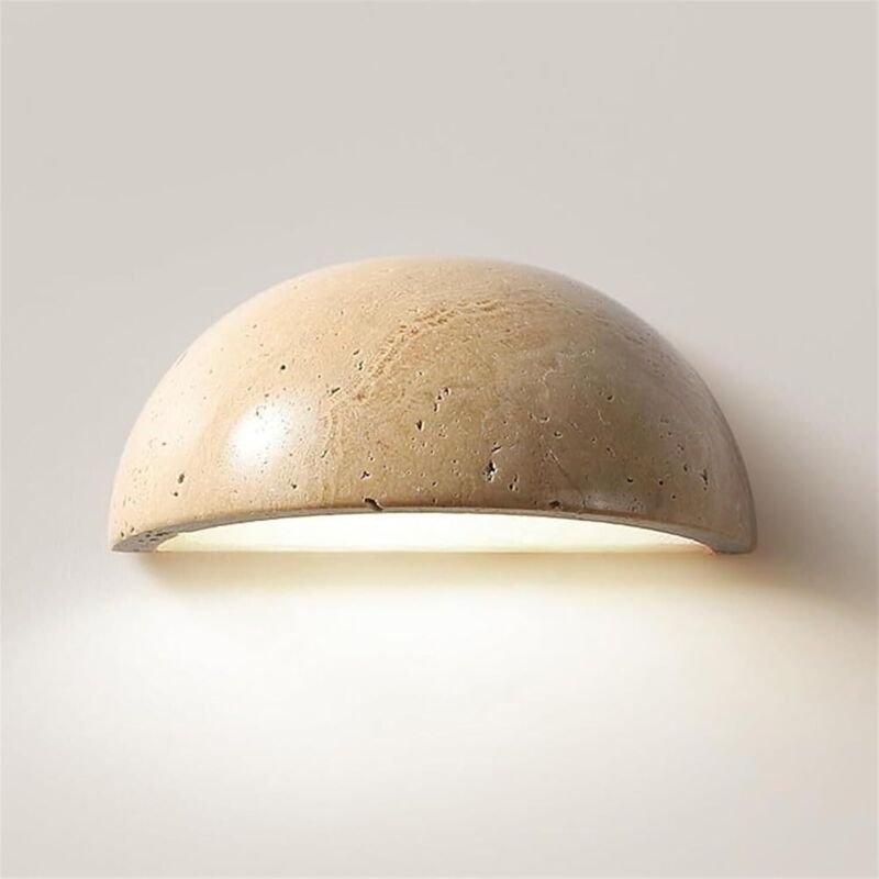 Wandleuchte aus Naturstein, moderne halbmondförmige Marmorwandleuchte, schwarze Wandleuchte im Mid-Century-Stil für Schl...