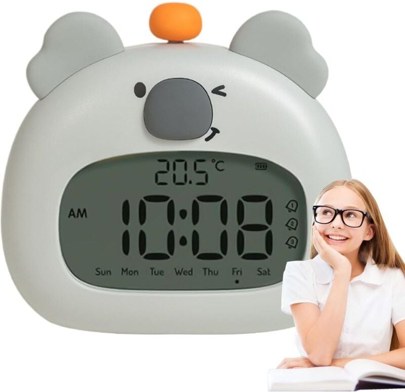 Leuchtender Kinderwecker Niedlicher Schlafwecker für Kleinkinder Wiederaufladbarer Schlafassistent und Organizer für Jun...