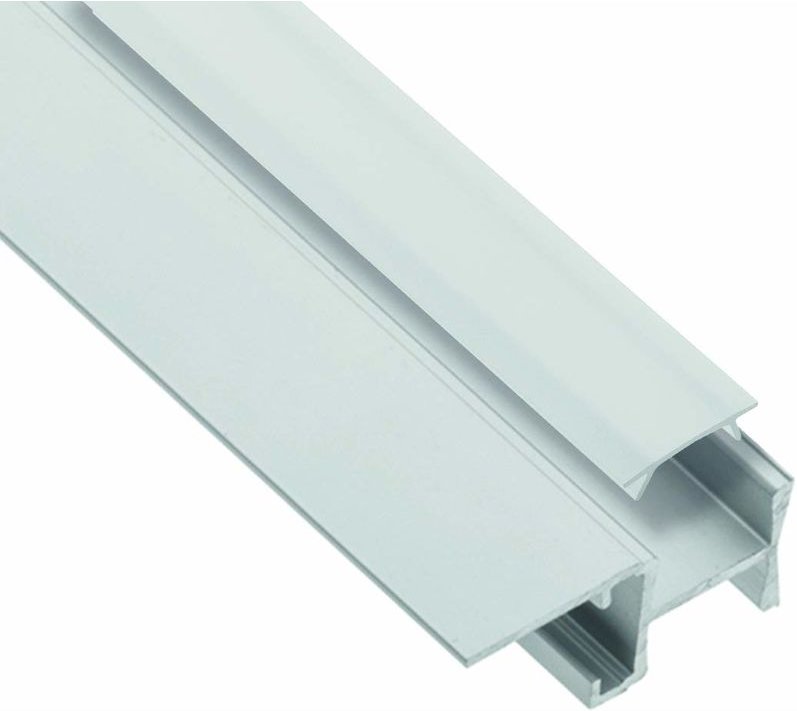 So-tech - led Profil-49 für Glasplatten 8 - 12 mm Stärke 2 m mit opaler Abdeckung für drei led Streifen