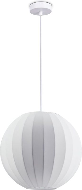 Hängelampe Pendellampe Wohnzimmer Schlafzimmer Esszimmer Modern Nylon E27 Weiß, Pendelleuchte - Typ 3 - Paco Home