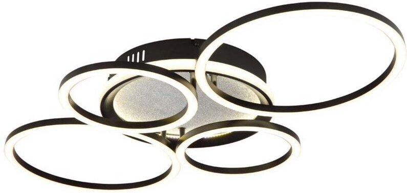 LED Deckenleuchte Deckenlampe Wohnzimmerlampe Metall schwarz schwenkbar L 72 cm