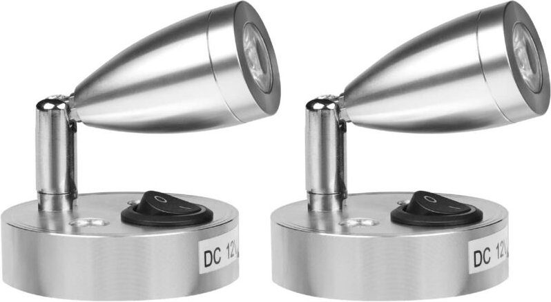 2 2x 3W 12V Lampe 12v Camping Auto, LED Leselampe für Boot Caravan Auto, mit eigenem Schalter, Warmweißes Licht, 3000K, ...