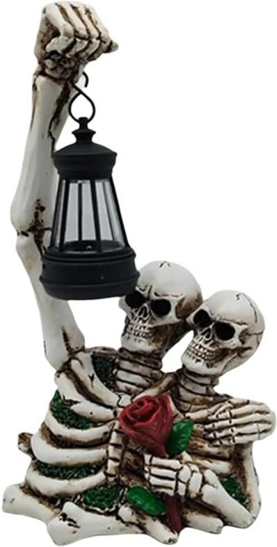Skelett-Dekoration für draußen mit Solarlaterne