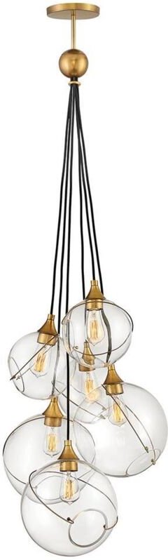 Skye Lisa McDennon by Hinkley 6-Licht-Anhänger Heritage Messing