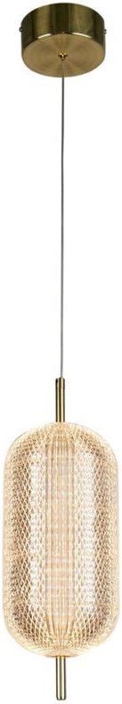 Searchlight Capsule LED-Deckenpendel, satiniertes Messingmetall und Acrylschirm