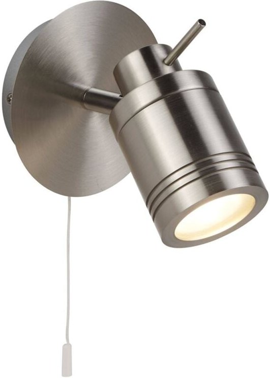 Samson - led 1 Licht Badezimmer Wandstrahler Satin Silber IP44, GU10 - Searchlight