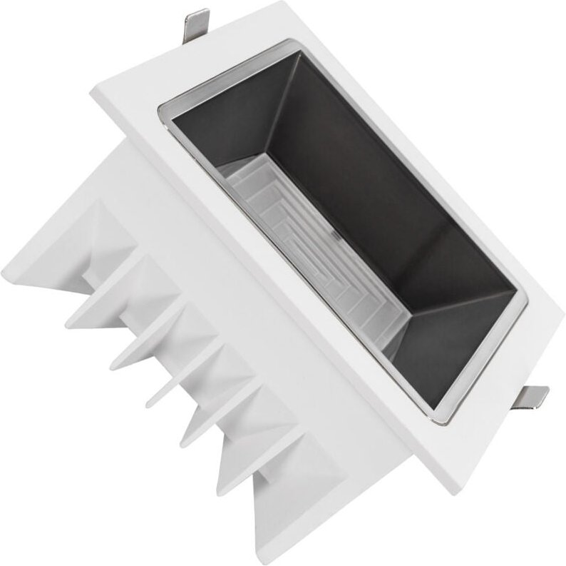 Efectoled - led Downlight Einbaustrahler 30W Eckig Premium CRI90 lifud Ausschnitt 145x14 5mm 2700K Warmweiß