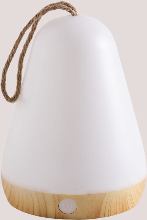 Kabellose LED-Tischlampe Tobago Braun Natur - Sklum