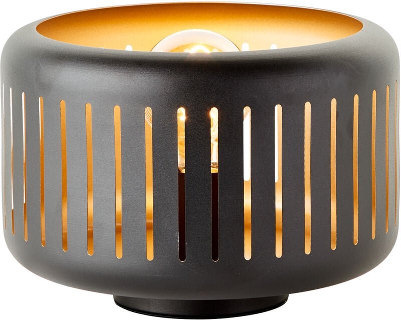 Brilliant - Lampe Tyas Tischleuchte schwarz/gold Aluminium/Metall schwarz 1x A60, E27, 60 w