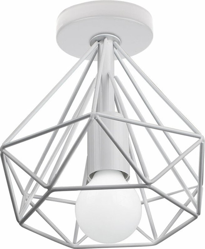 Deckleuchte Diamant Käfig Vintage IndsutriAlles Stil Deckenlampe Innen Eisen Lampe E27 Fassung für Wohnzimmer Schlafzimm...
