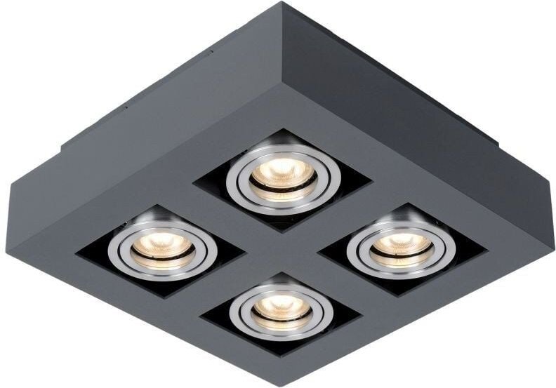 Casemiro - Modernes oberflächenmontiertes schwarzes Aluminium 4-Licht, GU10 - Italux