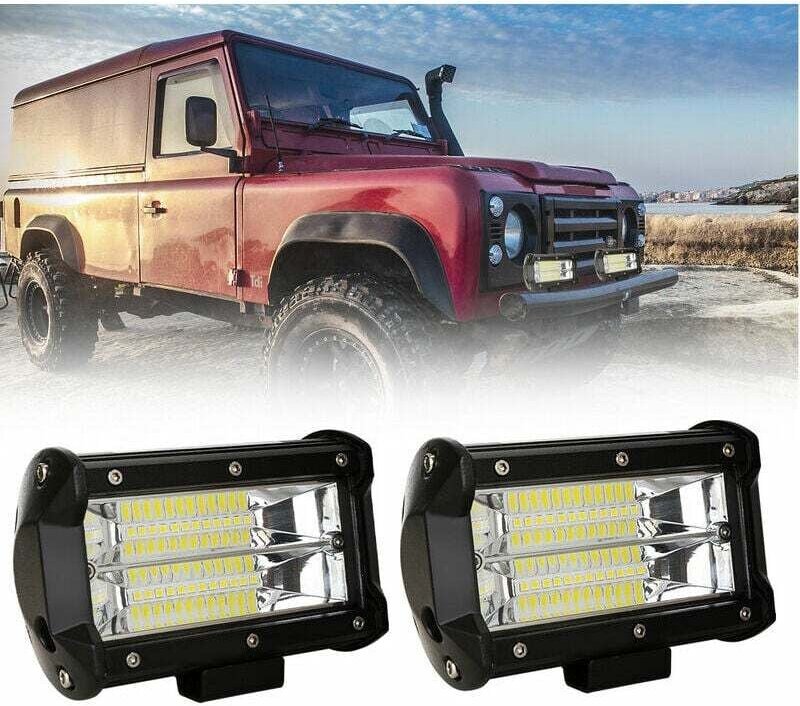 2x 72W LED Arbeitsleuchte Wasserdicht IP67 Spotlight Arbeitslampe für Auto LKW - Schwarz