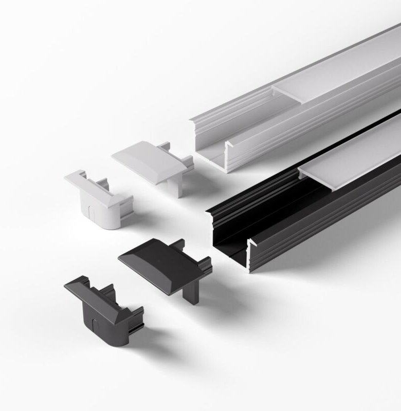 Halemeier ChannelLine C2 Schwarz/Opal L=3000mm Alu-und Abdeckprofil