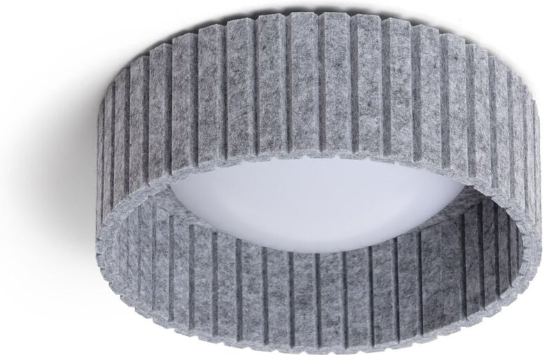 Efectoled - LED-Deckenleuchte 9W rund Filz Ø300 mm cct wählbar Kaptyn Grau