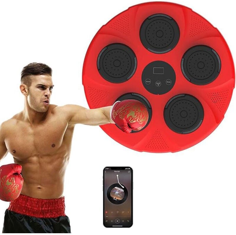 Musikboxmaschine, Smart Bluetooth Music Boxer, elektronisches Boxgerät, tragbar, Wandmontage, mit Boxhandschuhen, Boxstä...