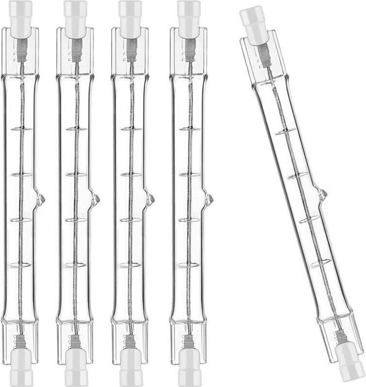 5er-Pack R7S Halogenlampen 118 mm 200 W 230 V, R7S 118 mm Halogenstab, dimmbare R7S Halogenlampe für Gebäudestrahler, La...