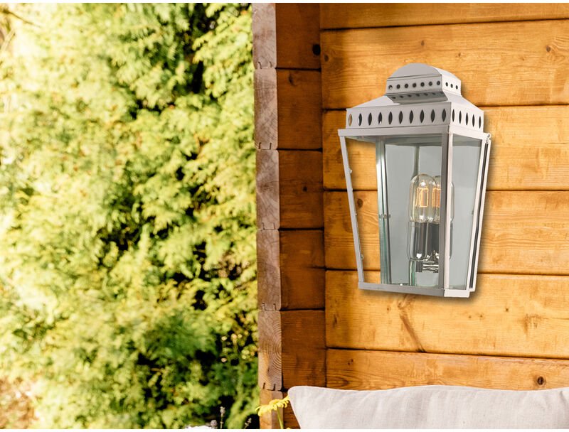 Thumbnail - Elstead - Außenwandleuchte mansion house im Landhausstil, Silber Höhe 37,5cm