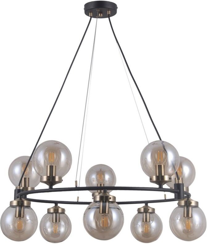 Galvez Industrielle Retro-Deckenleuchte mit 10 Glühbirnen, E14 - Italux