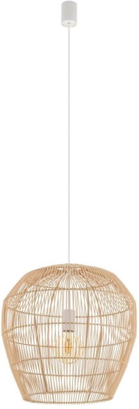 Pendelleuchte Boho E27 Ø 43 cm rund H: max. 160 cm Modern Bambus Hängelampe