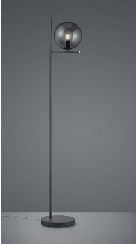 Stehlampe Kugel Rauchglas Anthrazit H150 cm Pure Trio Lighting