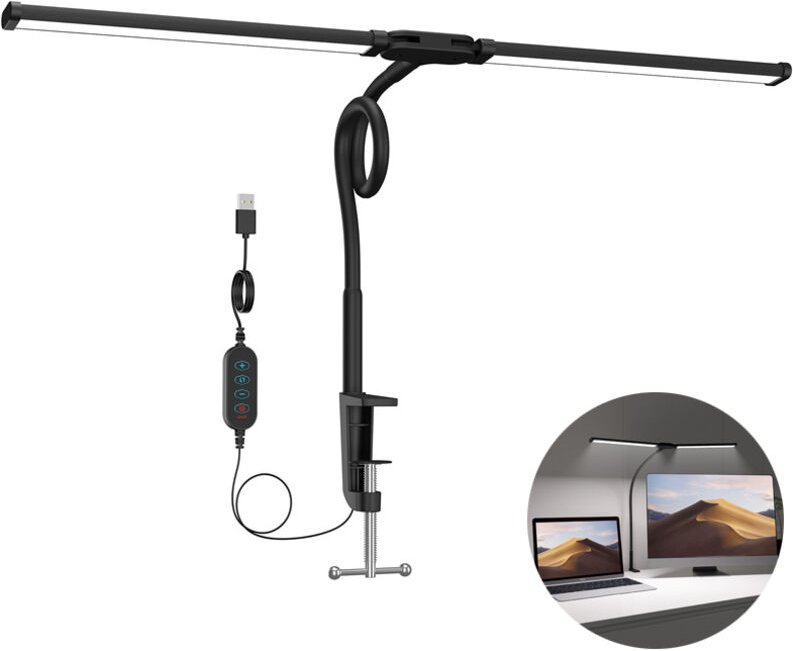 LED Schreibtischlampe Architektenlampe mit 5 Farbmodi, Dimmbares Blendfreies Licht Eye Care, Ideal für Lesen Lernen Büro...