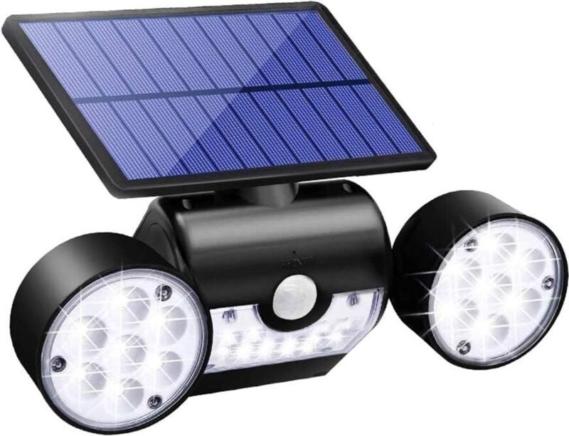 Solarleuchte Leistungsstarke LED-Lampe Solar-Sicherheitsbeleuchtung Wandleuchten Strahler Außen Bewegungsmelder 360°IP65...