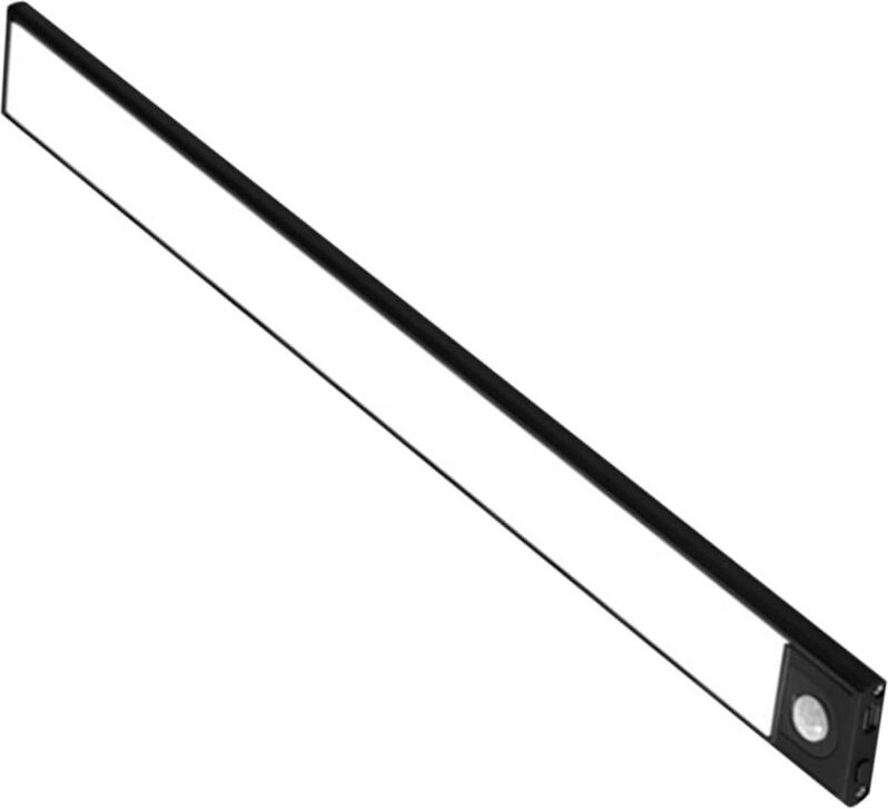 40 cm LED-Schrankleuchte mit Bewegungsmelder, USB-Akku, dimmbar, Unterbauleuchte, Schwarz