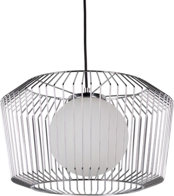 Deckenleuchte Metall Silber Weiß 38X38X23 Cm