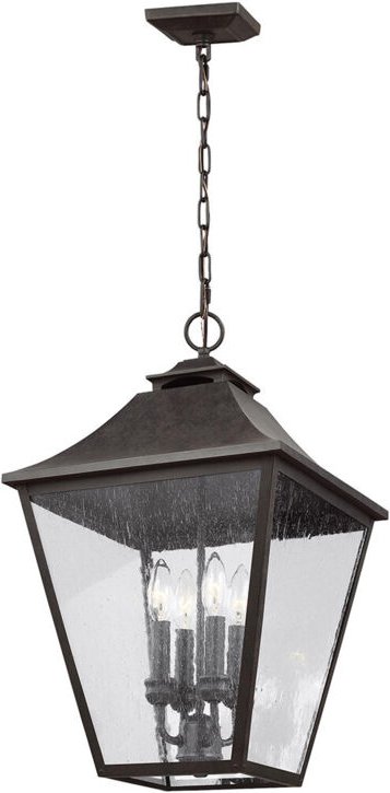 Elstead Feiss Galena Outdoor-Pendel-Deckenleuchte Sable, IP44