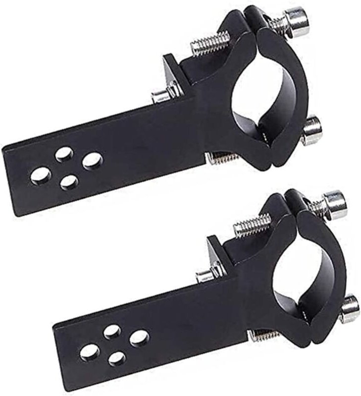 Set mit 2 Motorrad-Gabelrohrschellen – Horizontale/vertikale Montage – LED-Lichtleistenbefestigung – 22 mm–36 mm