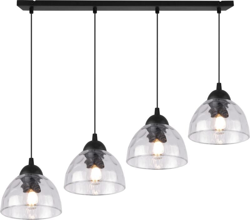 Thumbnail - Venice Hängelampe 4 Flache, Klar Lampenschirme E27