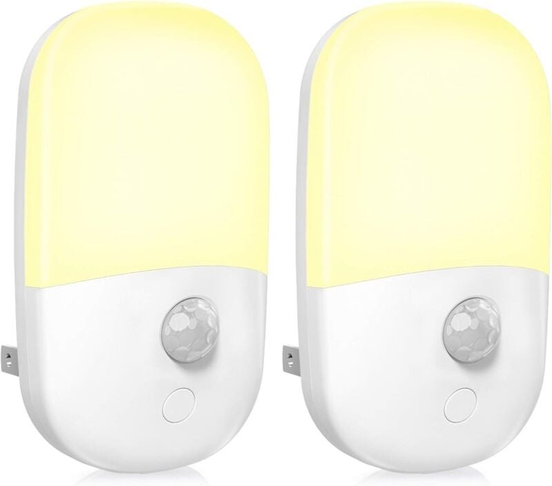 Dimmbares LED-Nachtlicht mit Bewegungsmelder, sanftes Warmweiß, einstellbare Helligkeit, für Schlafzimmer, Badezimmer, K...
