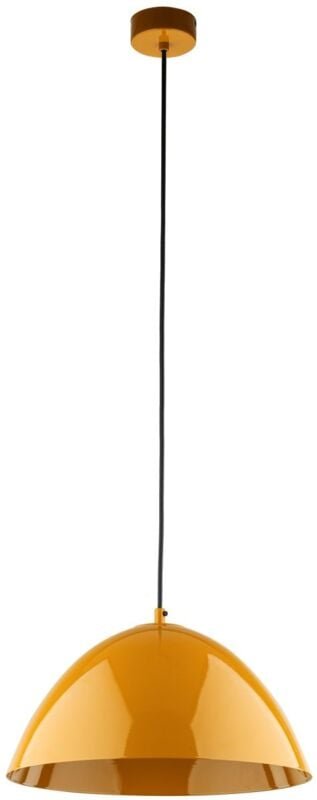 Licht-erlebnisse - Hängelampe Metall E27 ø 34 cm h: max. 165 cm Ocker rund Modern Pendelleuchte