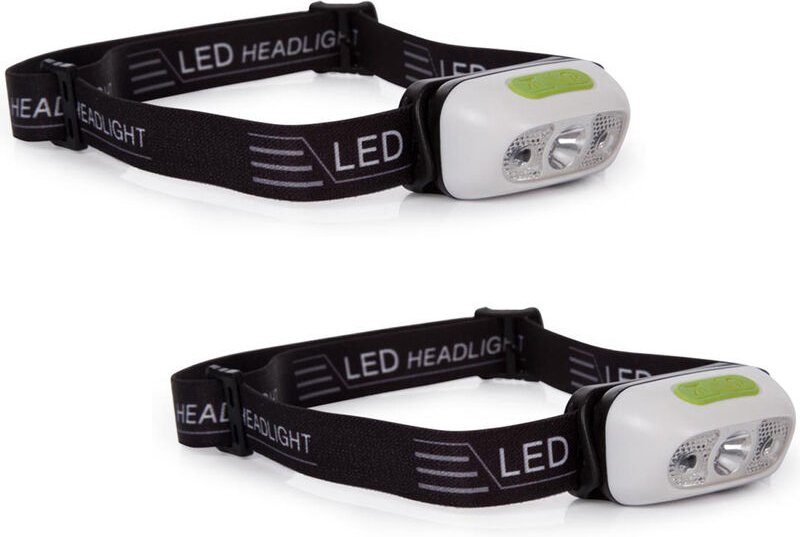 Partner Set Stirnlampen wiederaufladbar mit weißen cree LEDs & sos Funktion