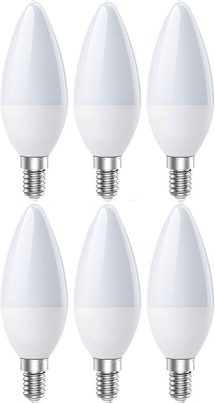 E14 LED-Lampen, E14 Kerzenlampe, Kaltweiß 6500K, 5W 600 Lumen, entspricht 60W Halogenlampen, 200° Abstrahlwinkel, nicht ...