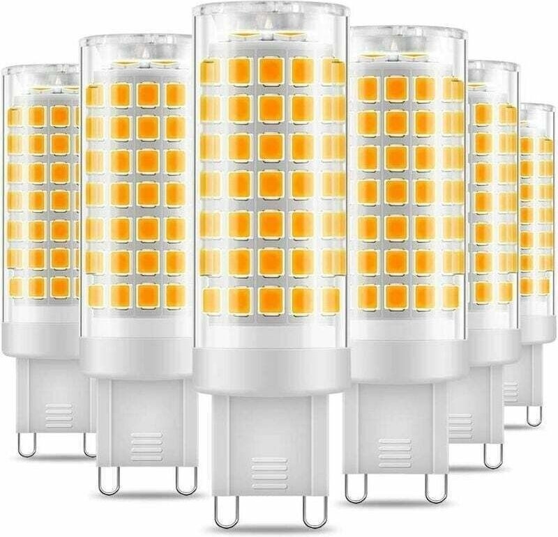 G9 LED-Lampe – 7 W, Warmweiß 3000 K, 650 lm, Energieersparnis vergleichbar mit einer 60-W-Halogenlampe, Abstrahlwinkel