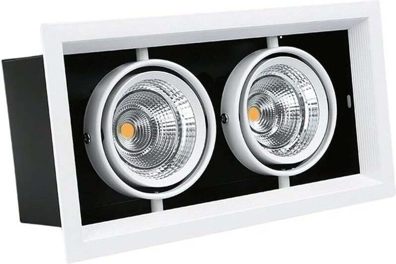 Vtizikl Downlight 7W LED Downlight Double Tête Super Lumineux Projecteur Aluminium Métal Ignifuge Anti-éblouissement Pla...