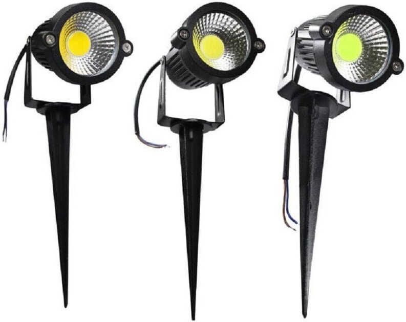 Trade Shop Traesio - Trade Shop - 5W cob LED-Strahler für den Außenbereich, Gartenpfahl, ES06-Licht, 4000K, 6500K, 3000K...