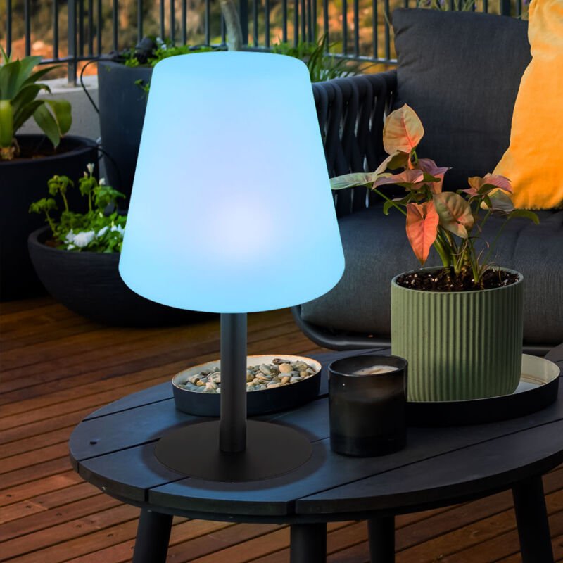 Solarlampen für Außen Tisch Solar Tischleuchte Balkon led Solar Tischlampe mit rgb Farbwechsel, Stufenschalter, Farben f...