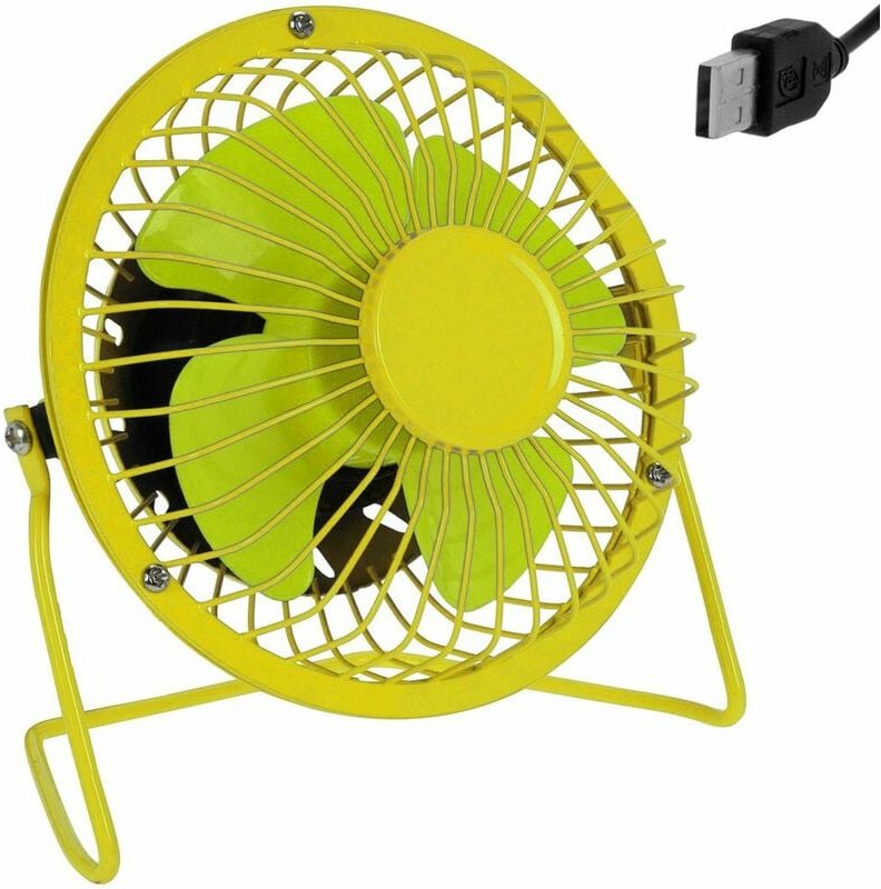 Thumbnail - Markenartikel - usb Ventilator Tischventilator Tisch Lüfter 360° neigbar geräuchsarm gelb