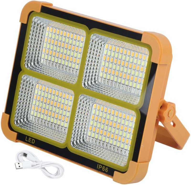 Wiederaufladbare 1000-W-LED-Solar-Arbeitsleuchte mit 4 Modi, tragbare, wasserdichte Outdoor-Arbeitsleuchte für Camping