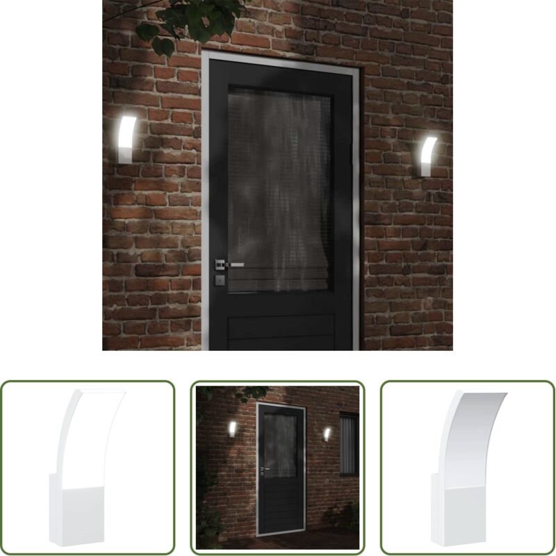 Außenbeleuchtung - LED-Außenwandleuchte Weiß Aluminiumdruckguss