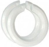 2er Set Lampenschirmringe B22/E14 TIBELEC, Kunststoff, weiß TIBELEC