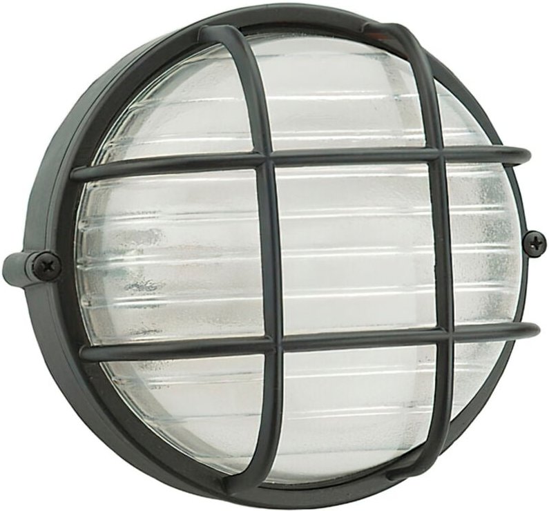 Industrie-Deckenleuchte IP54 Rund Schwarz