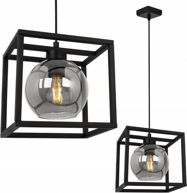 Hängelampe Käfig elegante Glaskugel