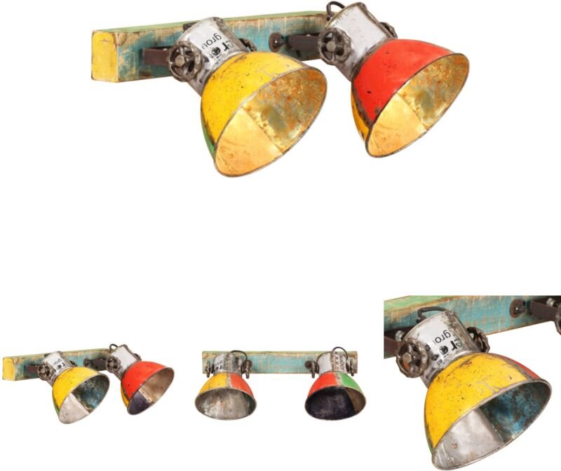 The Living Store Wandleuchte Industrie-Stil Mehrfarbig 45x25 cm E27 - Lampen