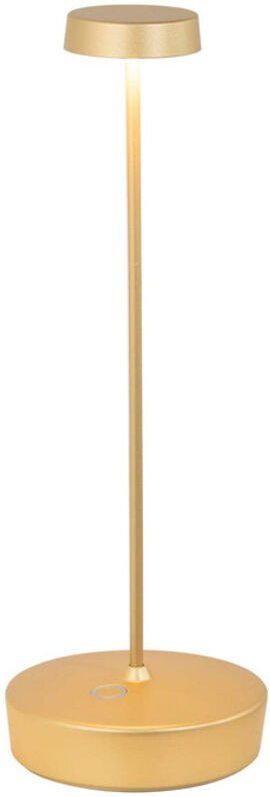 Zafferano Swap Mattgold LED-Tischlampe, wiederaufladbar und dimmbar, 2200–2700–3000 K – 9 Stunden maximale Leistung