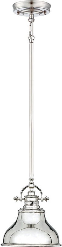 Elstead - Emery - 1 Light Dome Decke Mini Anhänger Silber, E27